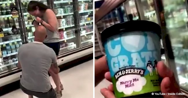 Guy comes up with specially-named flavor of ice-cream to propose to his girlfriend