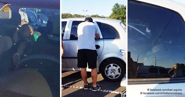 Dramatic rescue of baby left for hours in hot car while parents went Christmas shopping