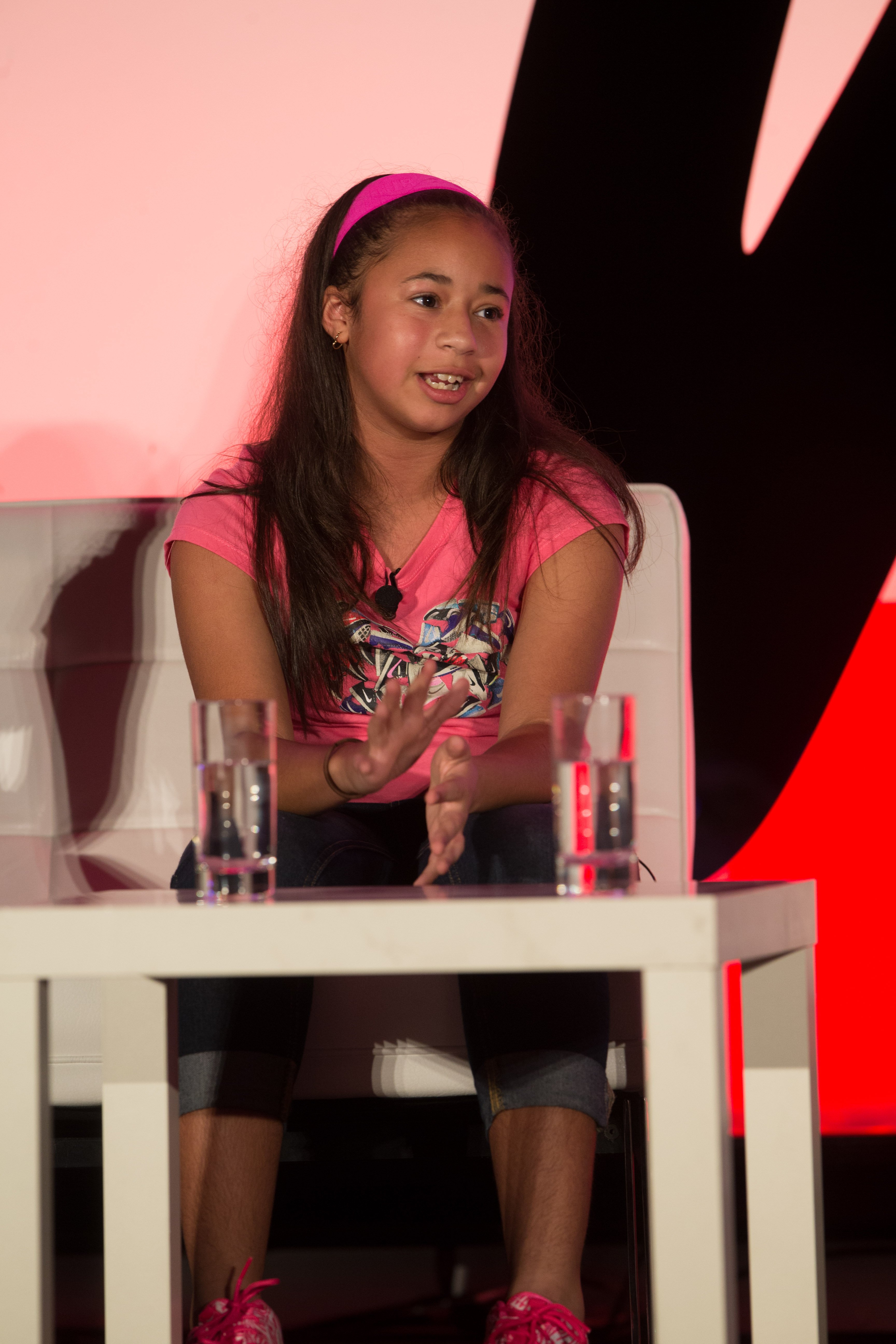 Jaden Newman at the espnW Summit in California on October 14, 2015 | Source: Getty Images 