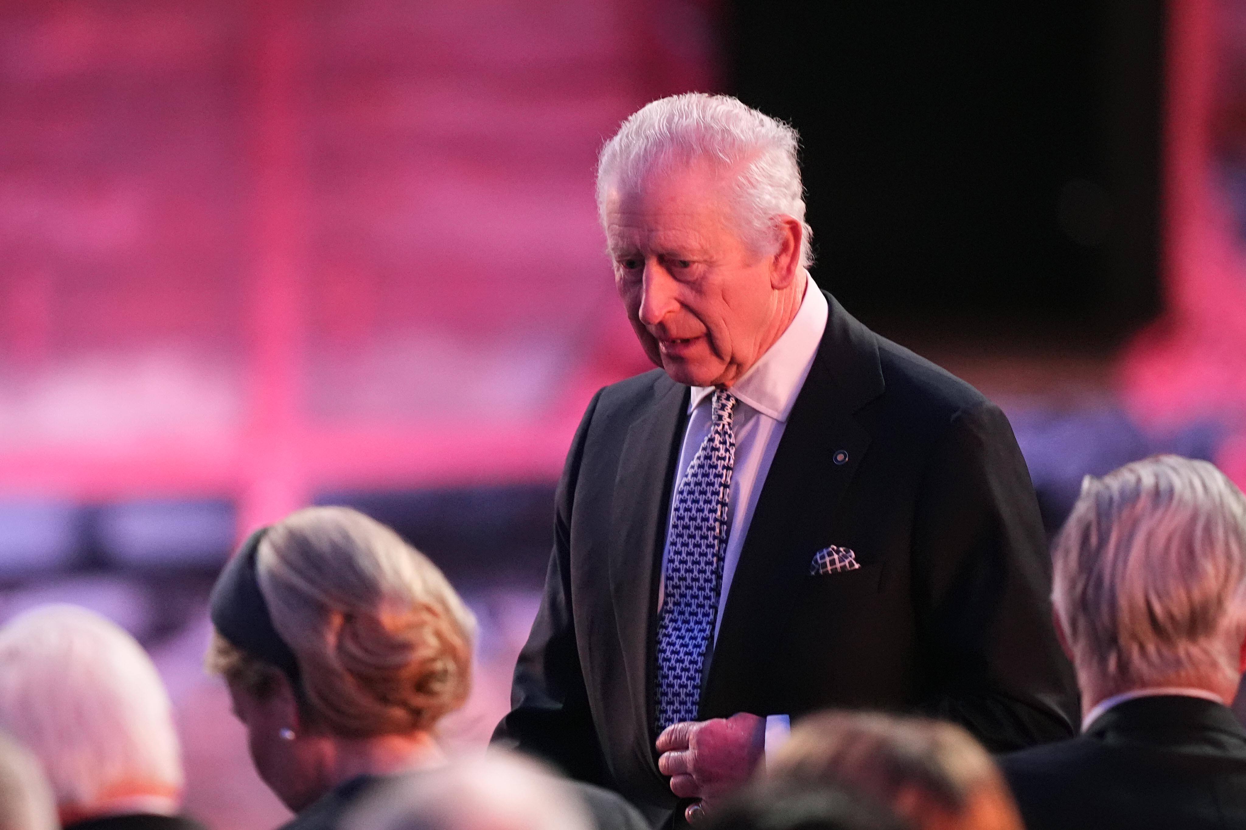 King Charles III in Oswiecim, Poland, on January 27, 2025 | Source: Getty Images