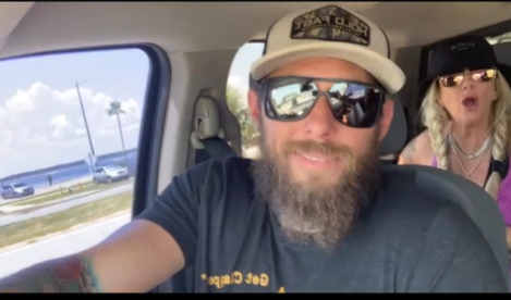 Gregory Zecca drives a car, from a post dated July 15, 2024. | Source: Instagram/franciedogchapman