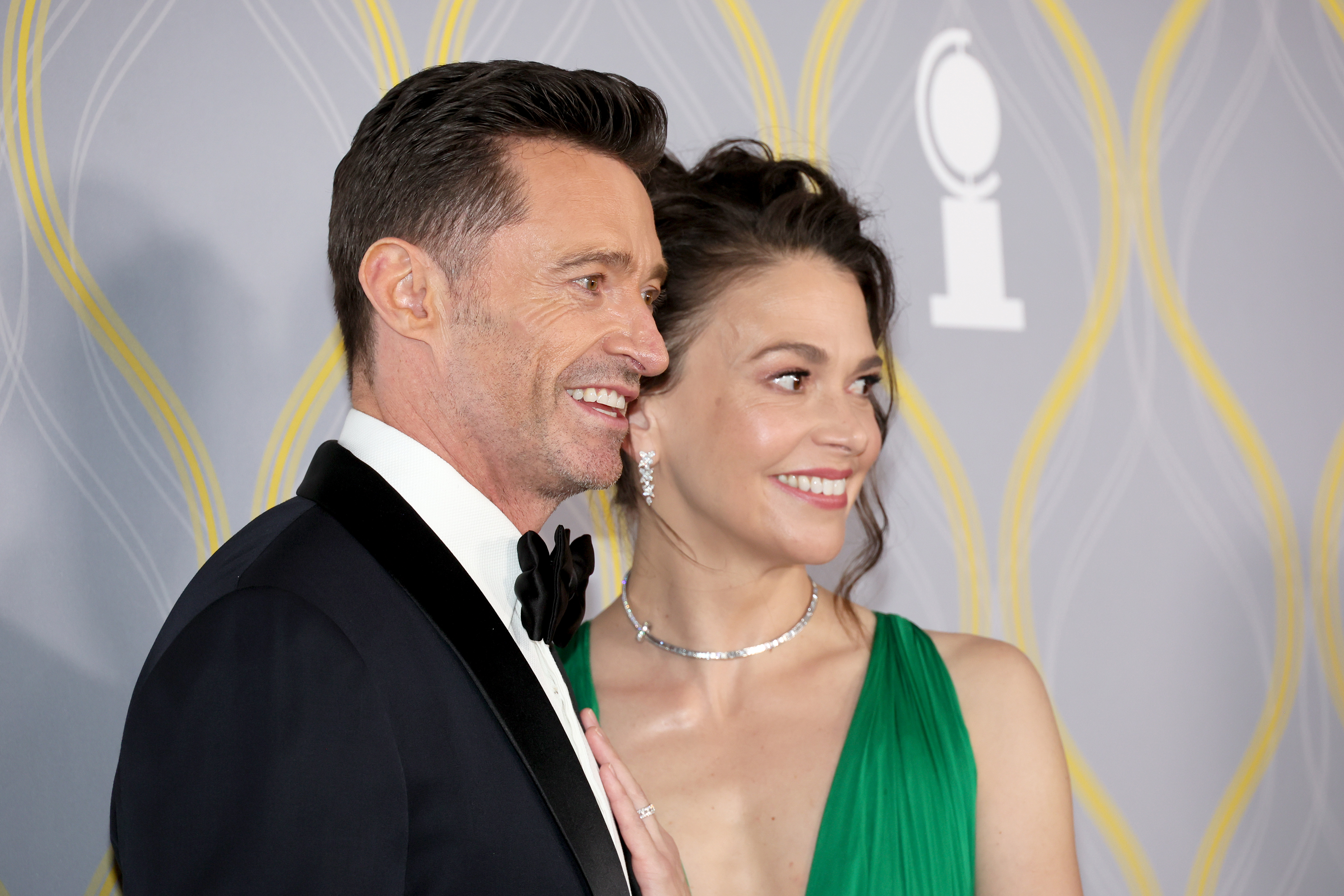 Hugh Jackman and Sutton Foster in New York City. | Source: Getty Images