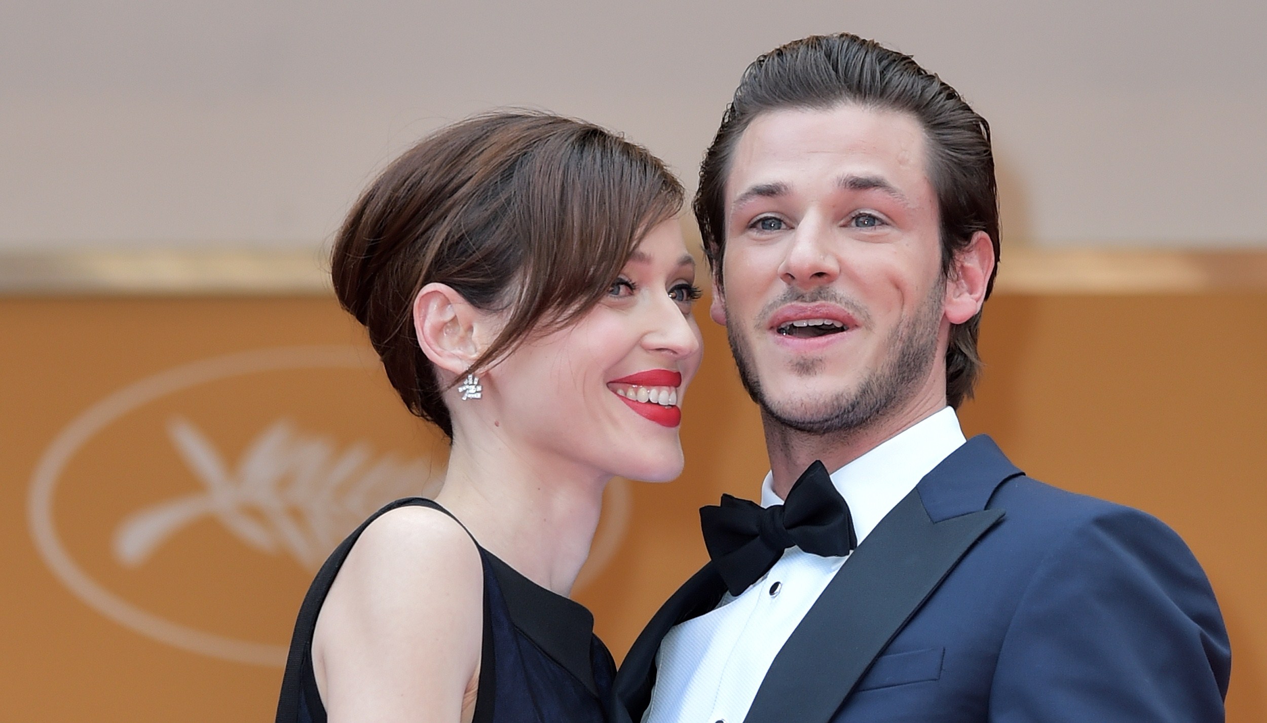 Gaspard Ulliel and his partner Gaelle Pietri at the 67th edition of the Cannes Film Festival in Cannes, southern France, on May 17, 2014. | Source: Getty Images