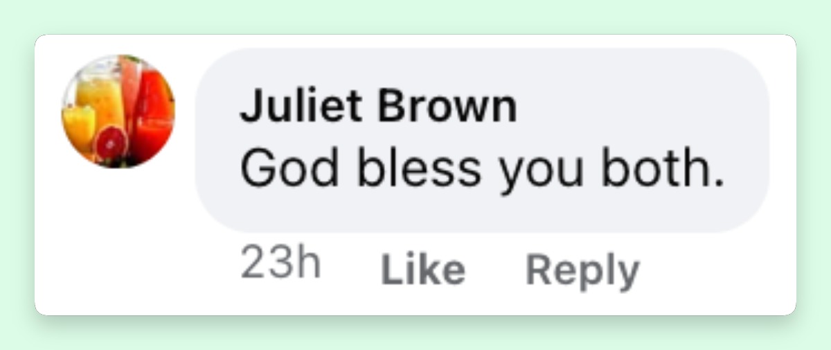 A Facebook user's comment on Terry Crews and Rebecca King-Crews' appearance at the 2026 Gold Gala | Source: Facebook/realterrycrews