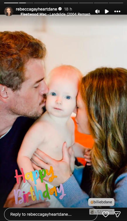 Eric Dane and Rebecca Gayheart sharing a tender moment with their daughter, Billie Dane, in a nostalgic photo. | Source: Instagram/rebeccagayheartdane