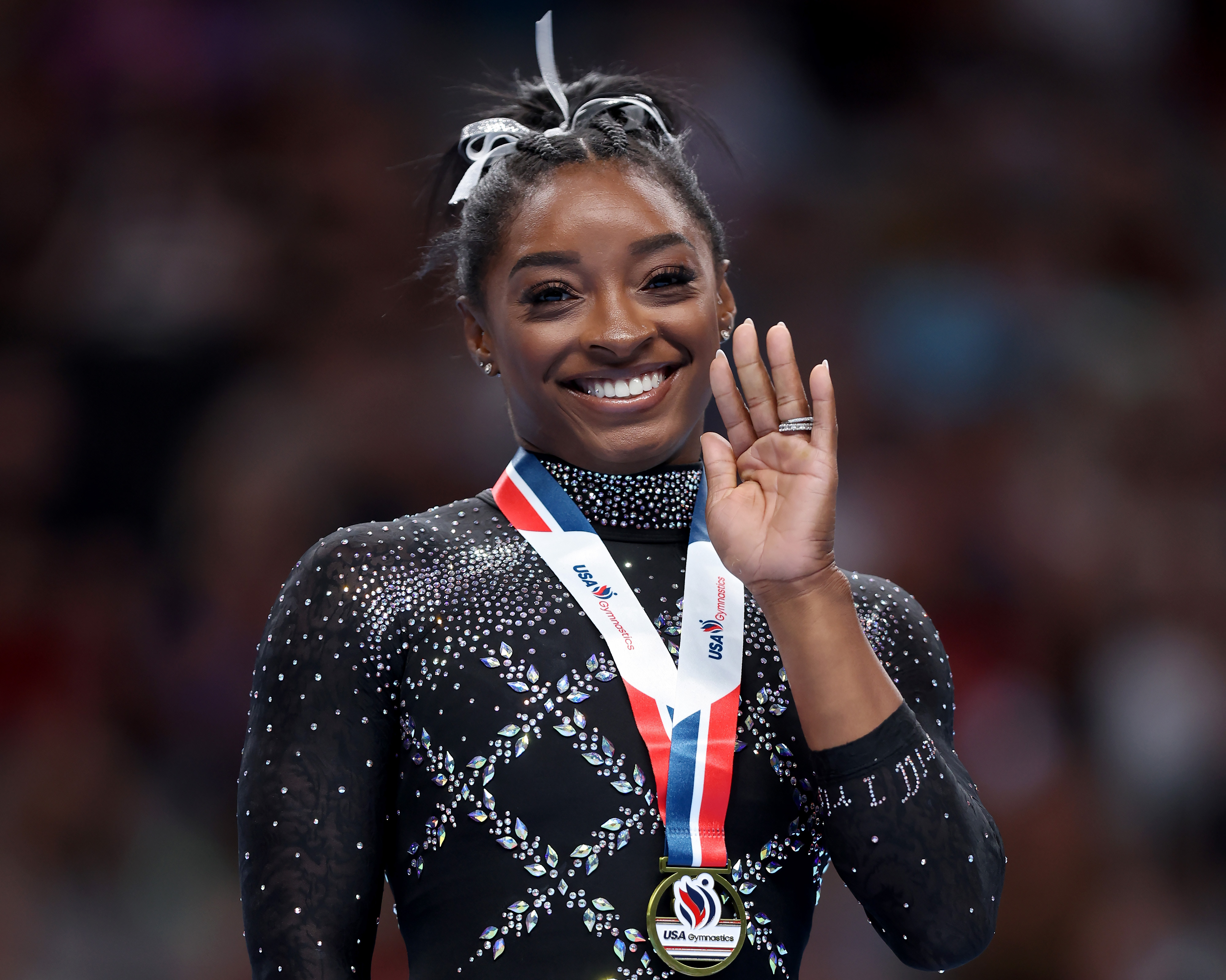Simone Biles during the 2023 U.S. Gymnastics Championships at SAP Center on August 27, 2023 in San Jose, California | Source: Getty Images