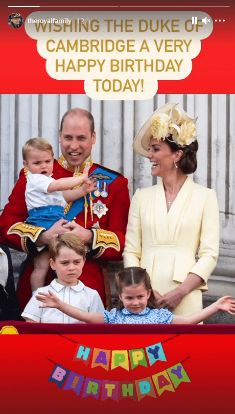 El príncipe William junto a Kate Middleton y sus tres hijos. | Foto: Instagram/theroyalfamily