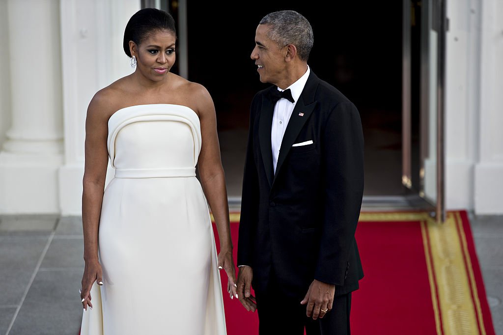 Barack Obama, and Michelle Obama at the State Dinner on the North Portico of the White House in Washington, D.C., U.S., on Tuesday, Aug. 2, 2016 | Photo: Getty Images