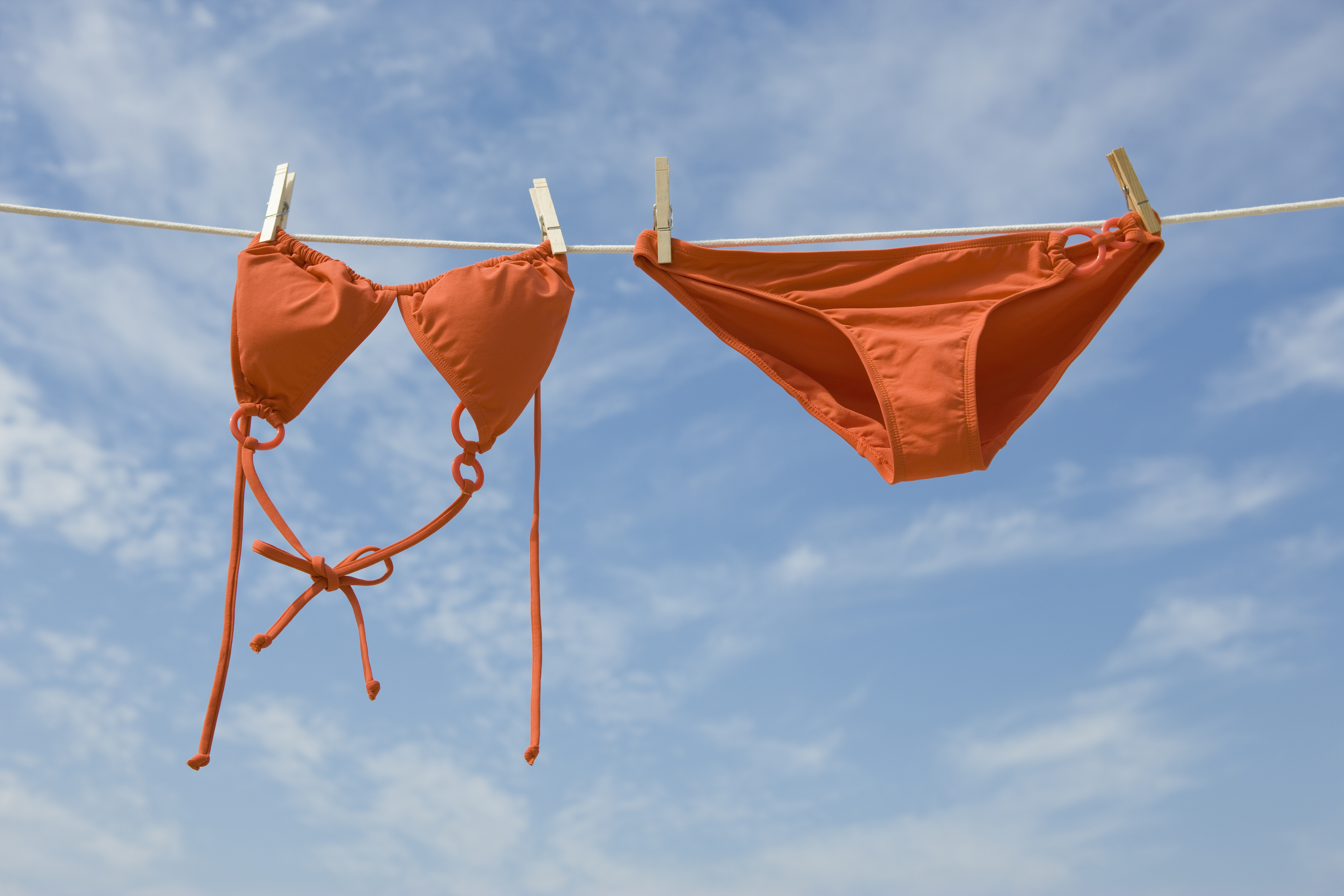 Bikini hanging on a washing line | Source: Getty Images