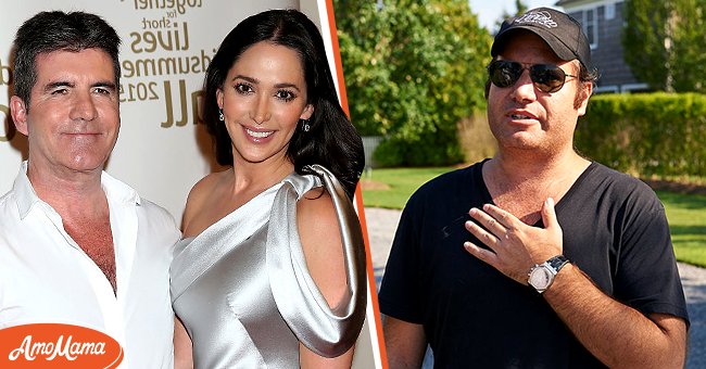 Lauren Silverman and Simon Cowell at the Together for Short Lives Midsummer Ball at Banqueting House on June 3, 2015 in London, England [left]. Andrew Silverman speaks to the media after returning on Friday, August 2, 2013 in Bridgehampton, N.Y.[right] | Photo: Getty Images