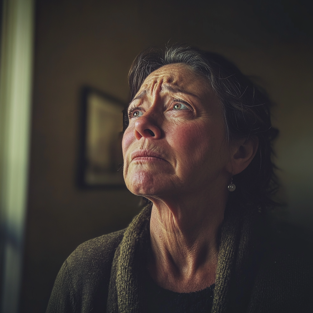 An upset older woman | Source: Midjourney