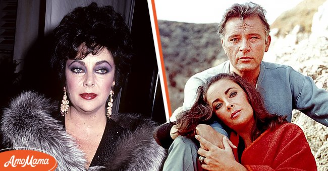 Elizabeth Taylor in New York on December 1, 1980 [left]. Taylor and Richard Burton in 1965 | Photo: Getty Images