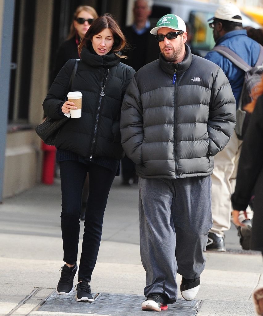 Adam Sandler and Jackie Sandler are seen in Soho on November 15, 2013 in New York | Source: Getty Images