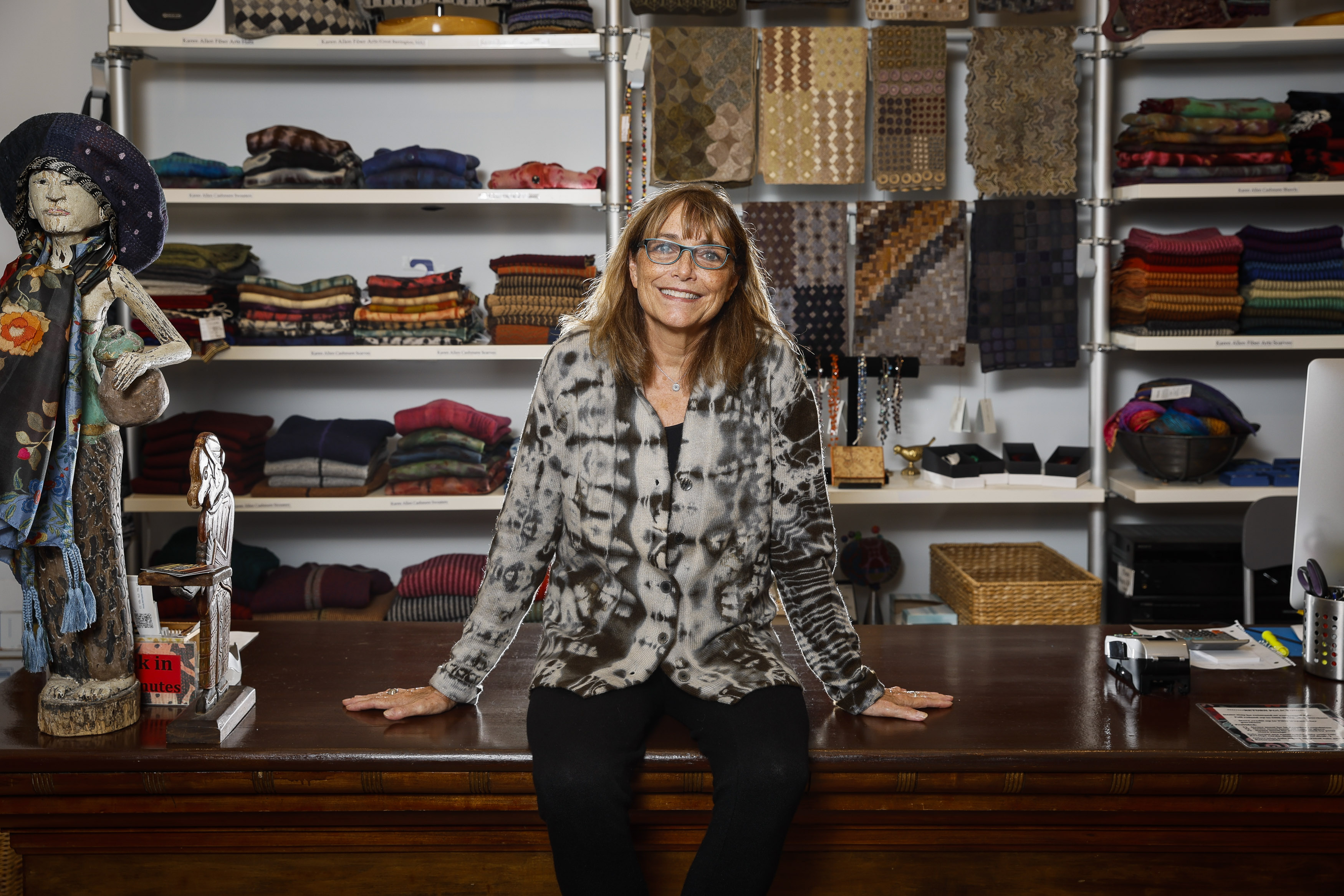 Karen Allen poses for a portrait in her store on September 25, 2023 | Source: Getty Images