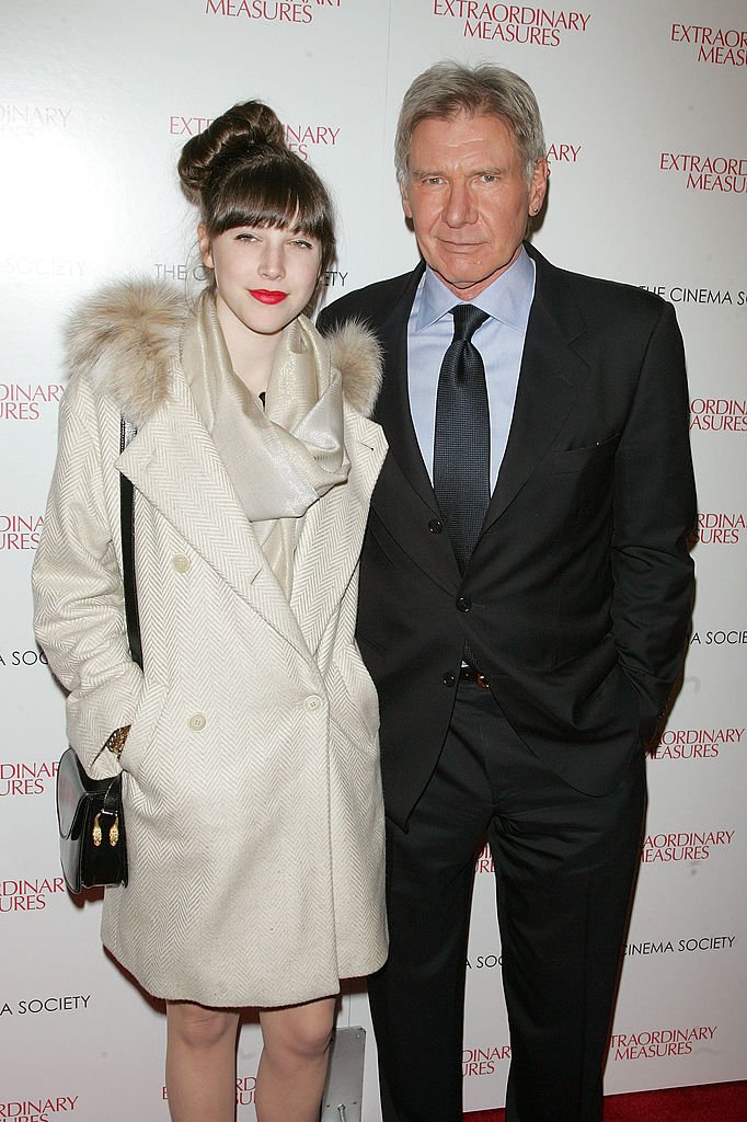 Georgia Ford and actor Harrison Ford at the Cinema Society with John & Aileen Crowley screening of "Extraordinary Measures" at the School of Visual Arts Theater on January 21, 2010 | Photo: Getty Images