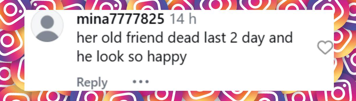 A netizen comment to Eric Dane's appearance at the EE BAFTA Film Awards dated February 22, 2026. | Source: Instagram/justjared