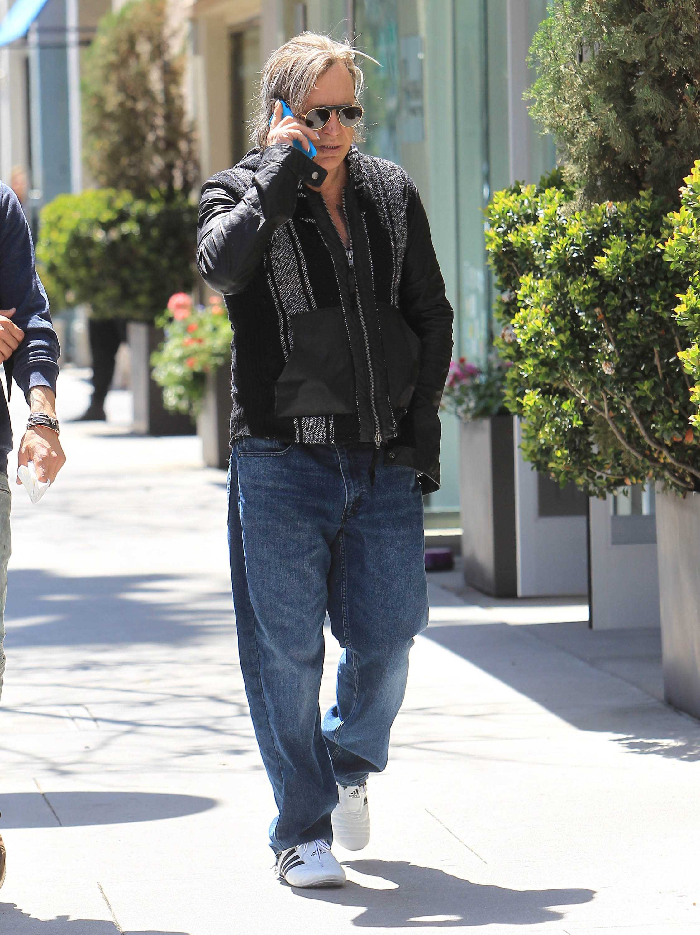Mickey Rourke is seen on April 17, 2019, in Los Angeles, California. | Source: Getty Images