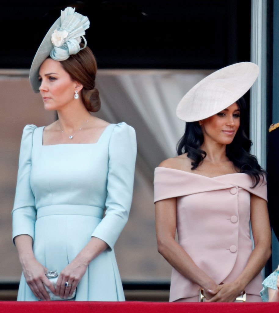 Catherine and Meghan stand on the balcony of Buckingham Palace during Trooping The Colour 2018 on June 9, 2018. | Photo: Getty Images