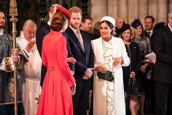 Kate Middleton, Prince William, Prince Harry and Meghan Markle at the 2019 Commonwealth Day service at Westminster Abbey on March 11, 2019 in London, England. | Photo: Getty Images