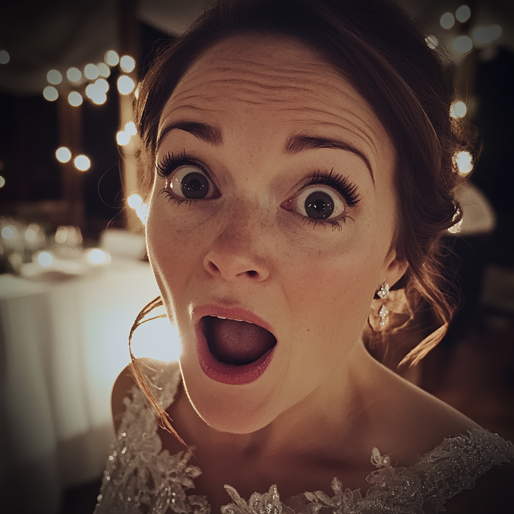 A shocked bride | Source: Midjourney