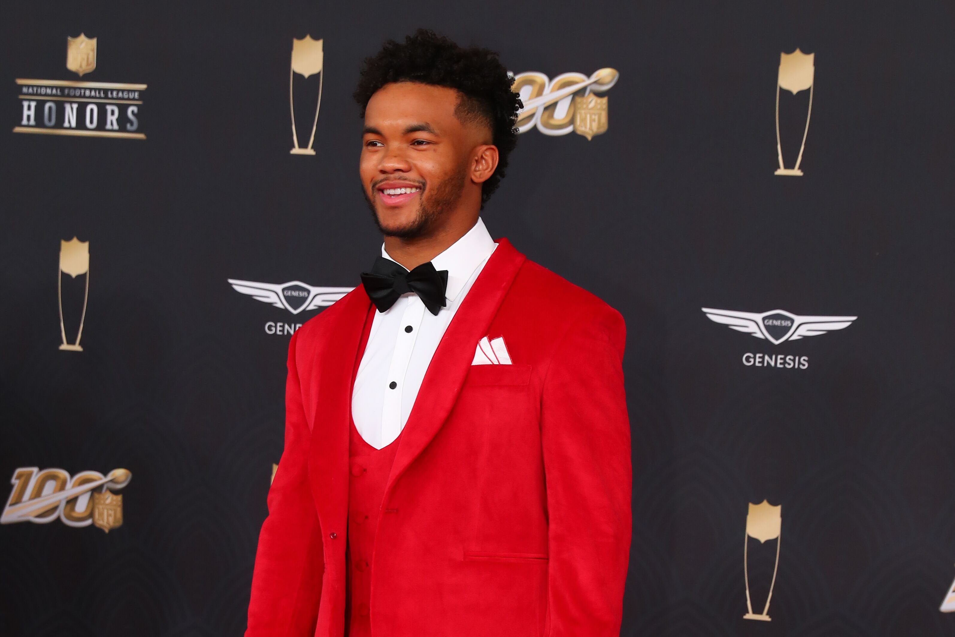 Kyler Murray poses on the Red Carpet poses prior to the NFL Honors on February 1, 2020 at the Adrienne Arsht Center. | Source: Getty Images