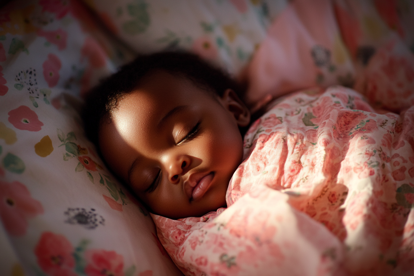 A newborn baby fast asleep | Source: Midjourney