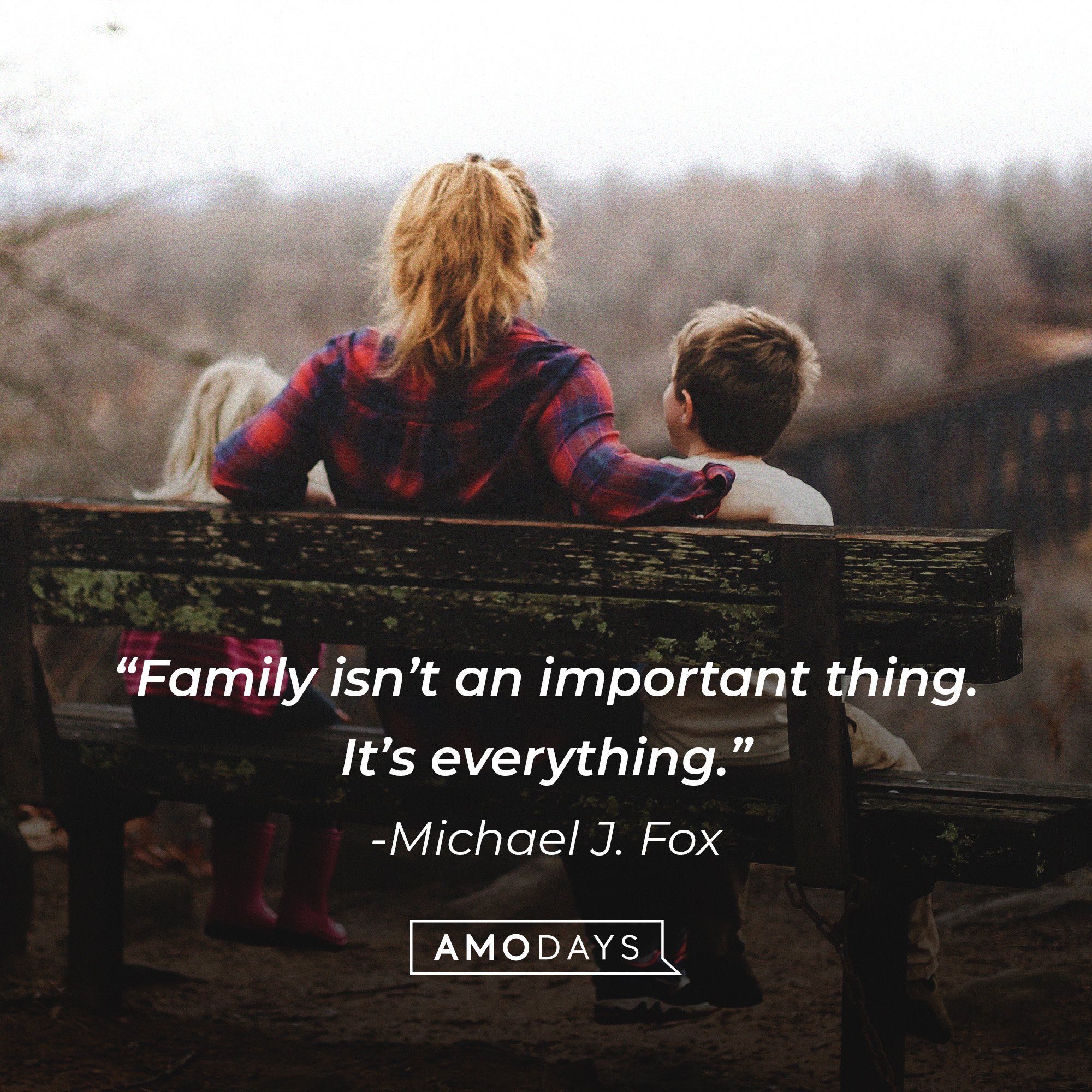 Michael J. Fox's quote: “Family isn’t an important thing. It’s everything.” | Image: AmoDays