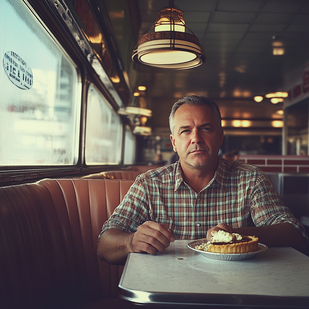 A man sitting in a diner | Source: Midjourney