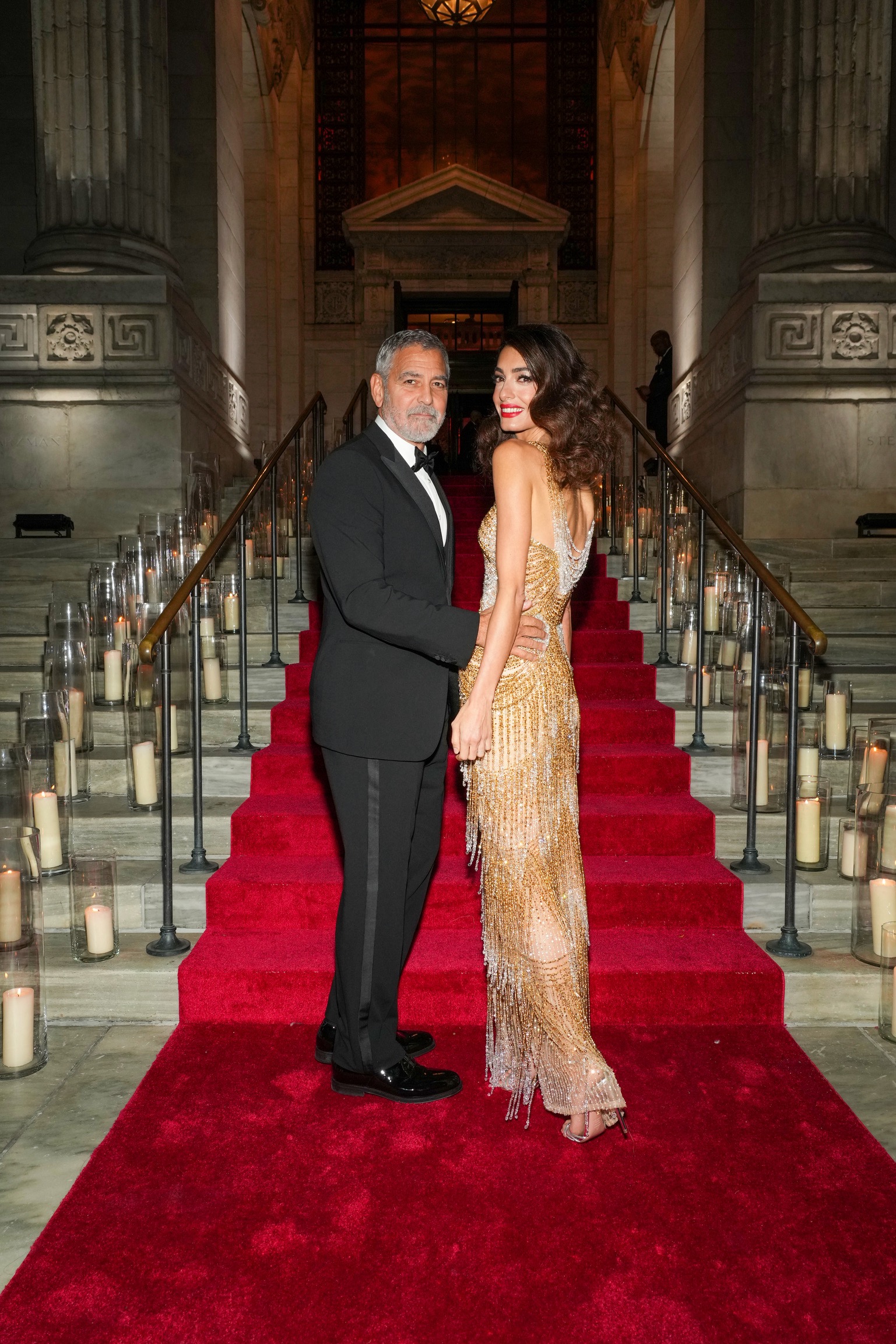 George and Amal Clooney attend the Clooney Foundation For Justice Inaugural Albie Awards at New York Public Library on September 29, 2022 in New York City. | Source: Getty Images