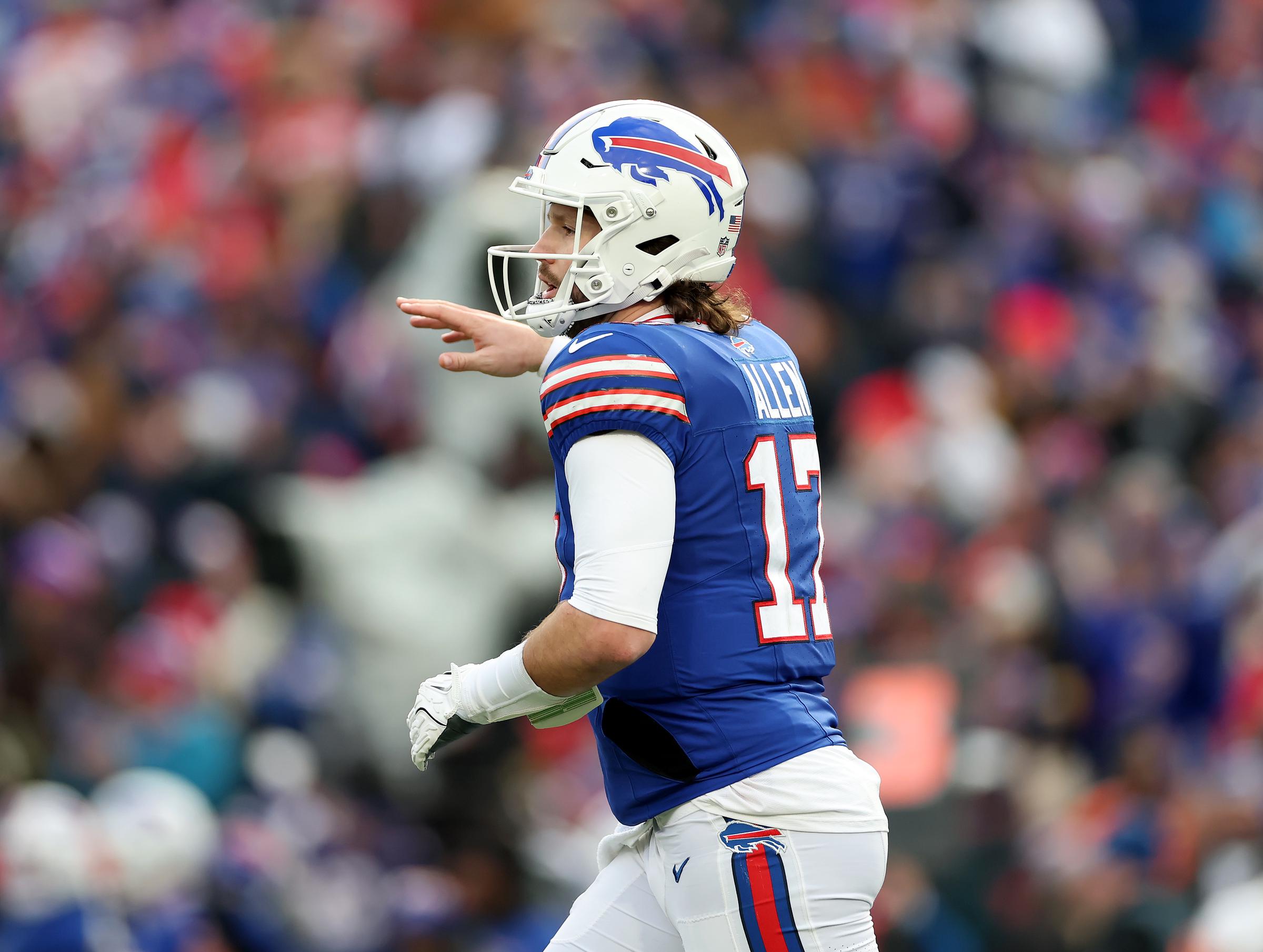 Josh Allen during the wild card game. | Source: Getty Images