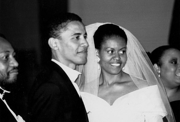Michelle and Barack Obama on their wedding day/ Source: Courtesy of the Obama/ Robinson Archive