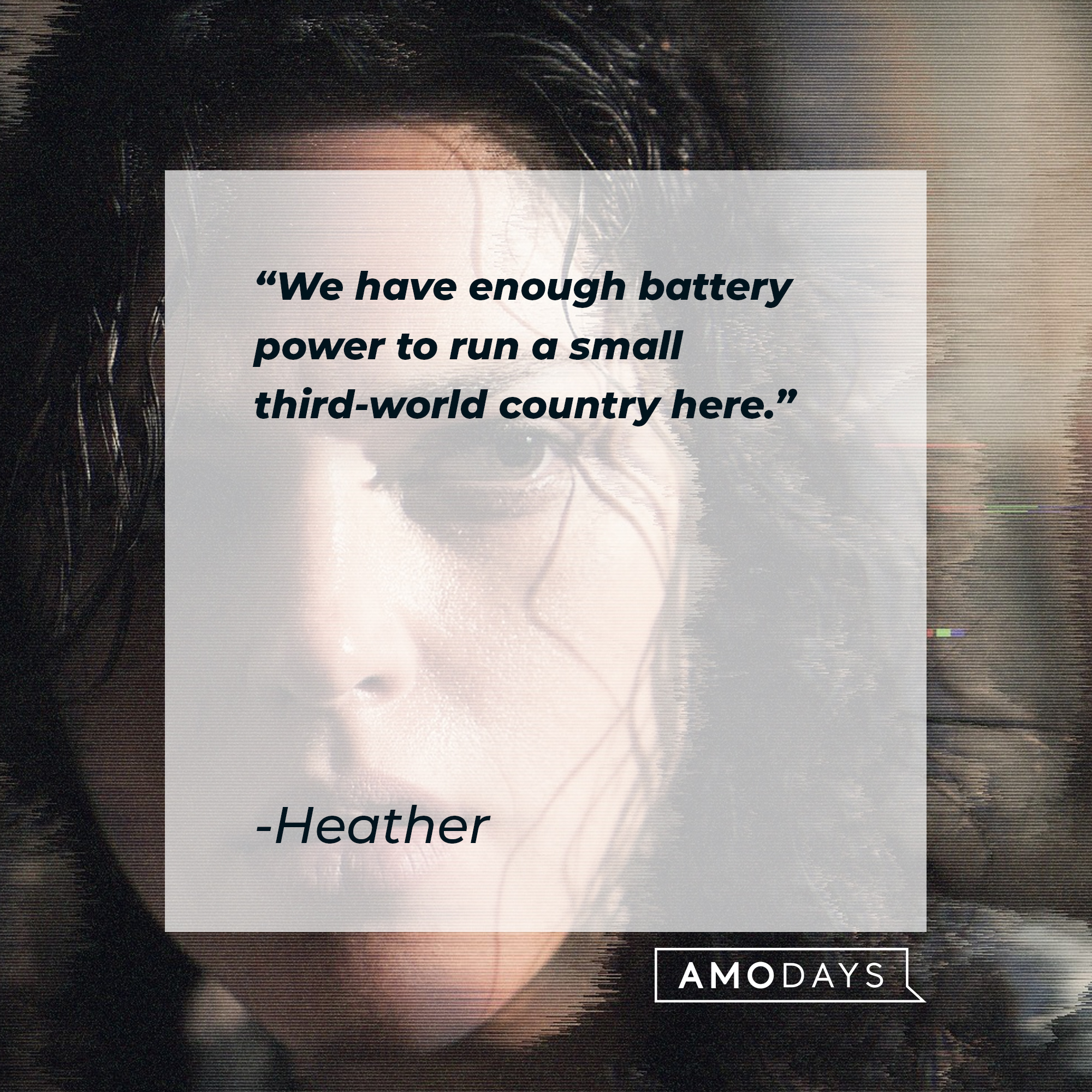 Heather's quote: “We have enough battery power to run a small third-world country here.” | Source: facebook.com/blairwitchmovie