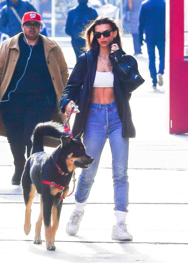Emily Ratajkowski à New York le 24 janvier 2020. l Source : Getty Images
