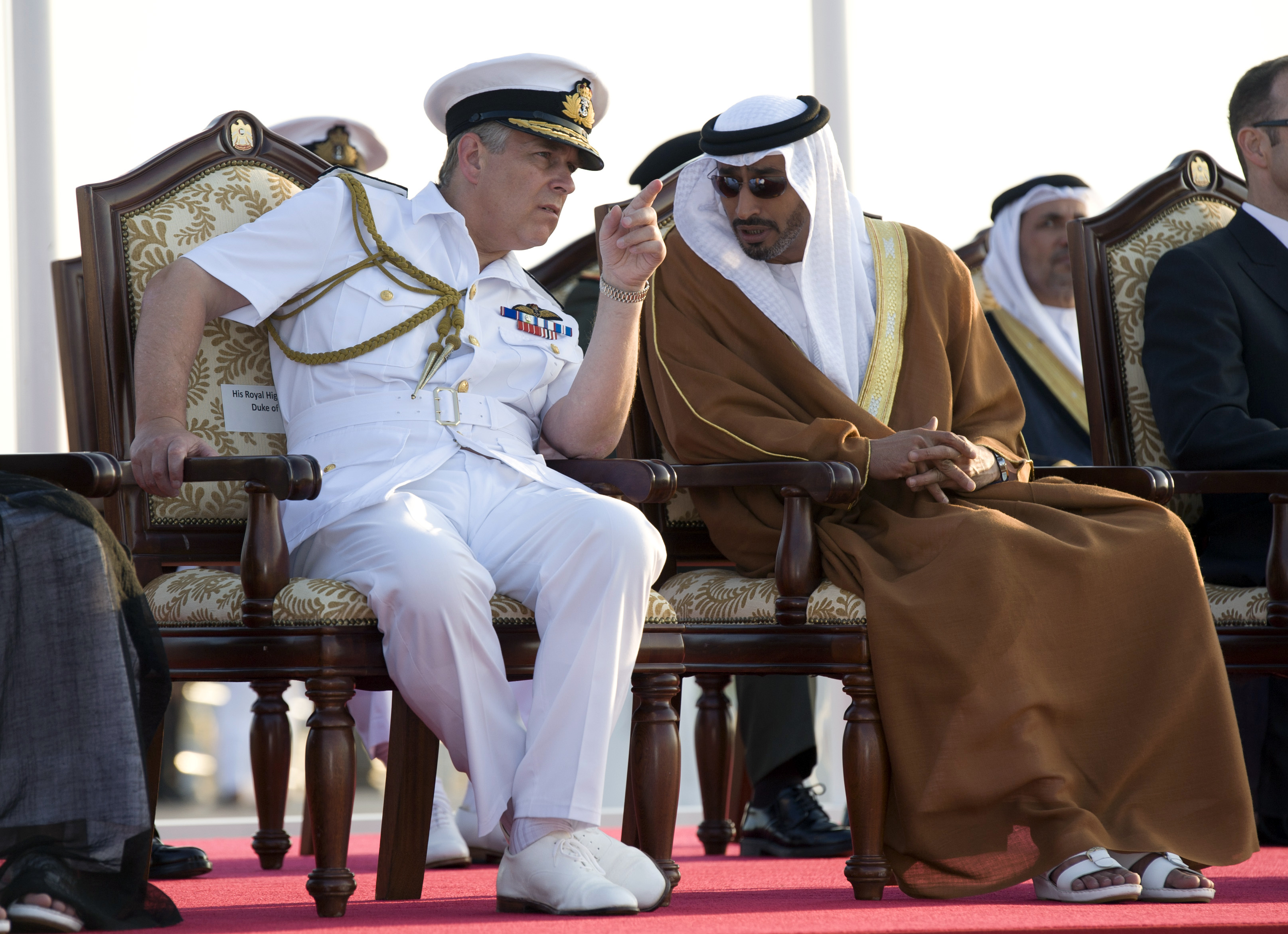 Andrew Mountbatten-Windsor attends a military air display event on 25 November 2010 in Abu Dhabi, United Arab Emirates. | Source: Getty Images