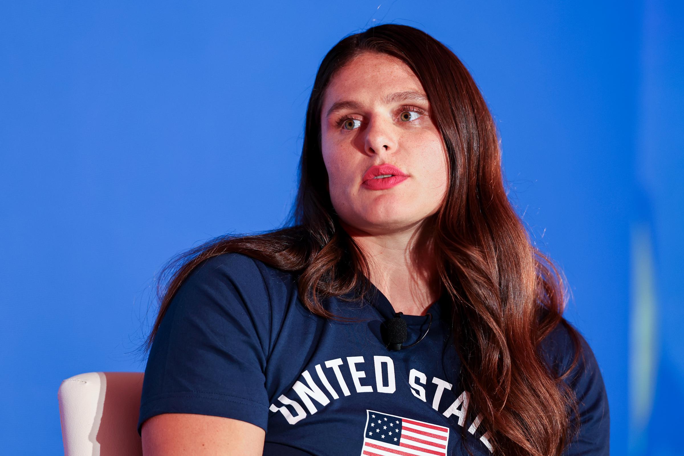 Ilona Maher during the Team USA Media Summit on April 15, 2024, in New York. | Source: Getty Images