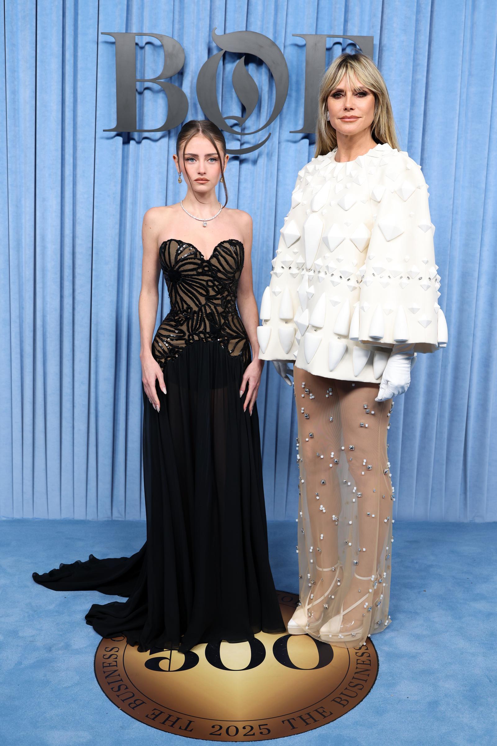 Leni Olumi and Heidi Klum attend the BoF500 Gala during Paris Fashion Week on October 4, 2025, in France | Source: Getty Images