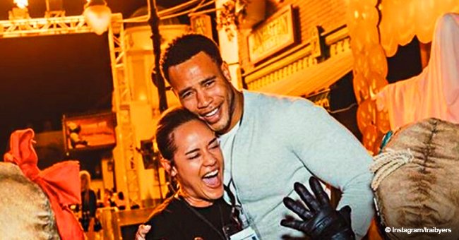 'Empire' star Trai Byers embraces wife on an 'awesome' night out