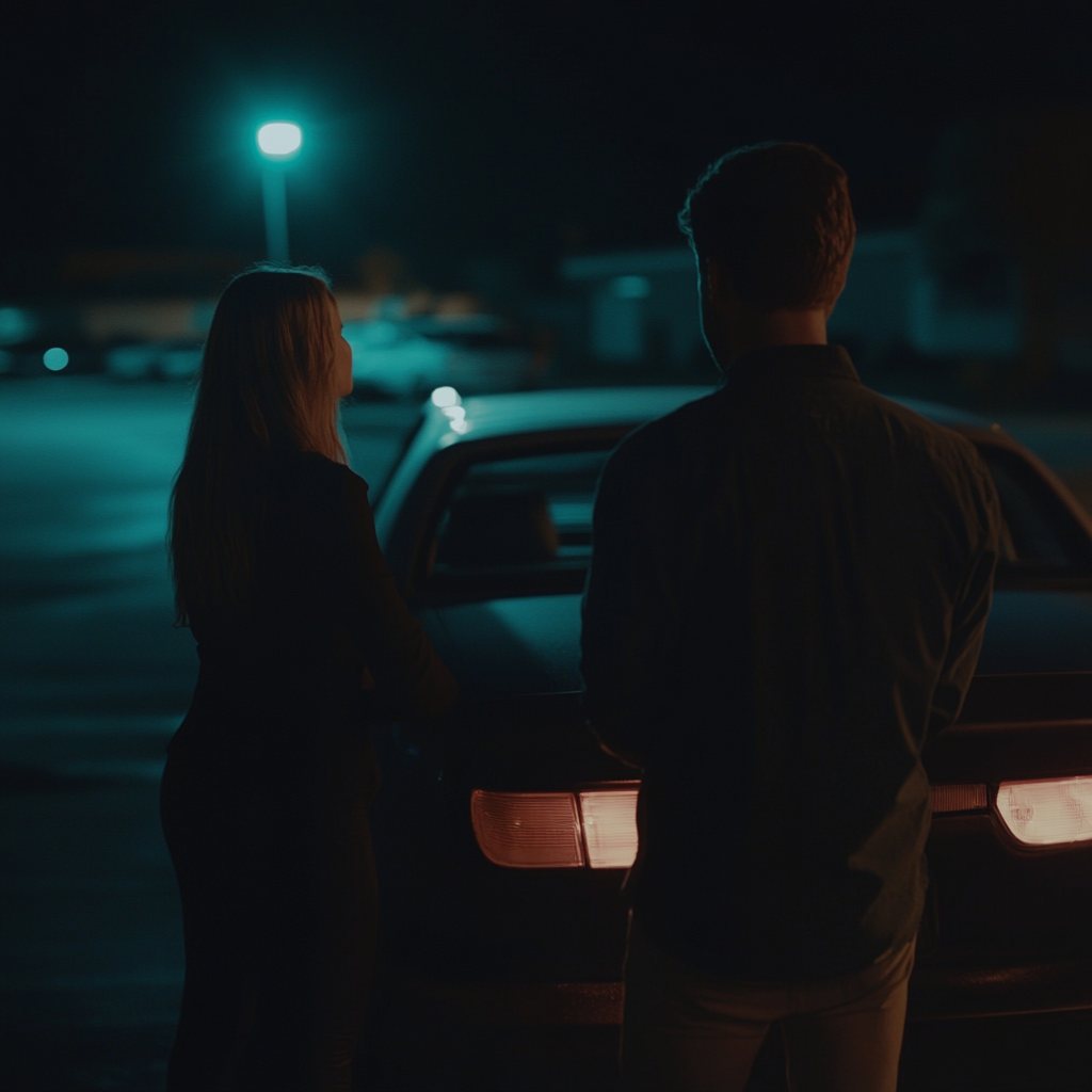 A man watching a woman walk away after their date | Source: Midjourney