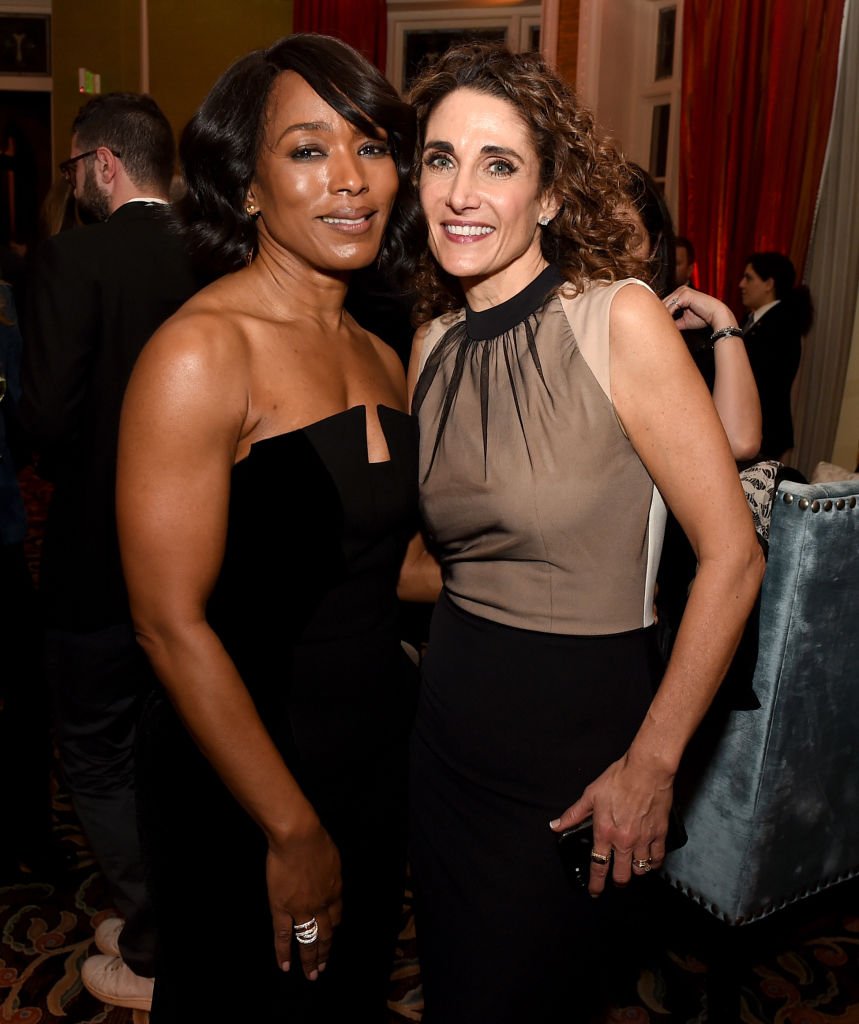 Angela Bassett and Melina Kanakaredes attend the FOX All-Star Party during the 2018 Winter TCA Tour. | Source: Getty Images