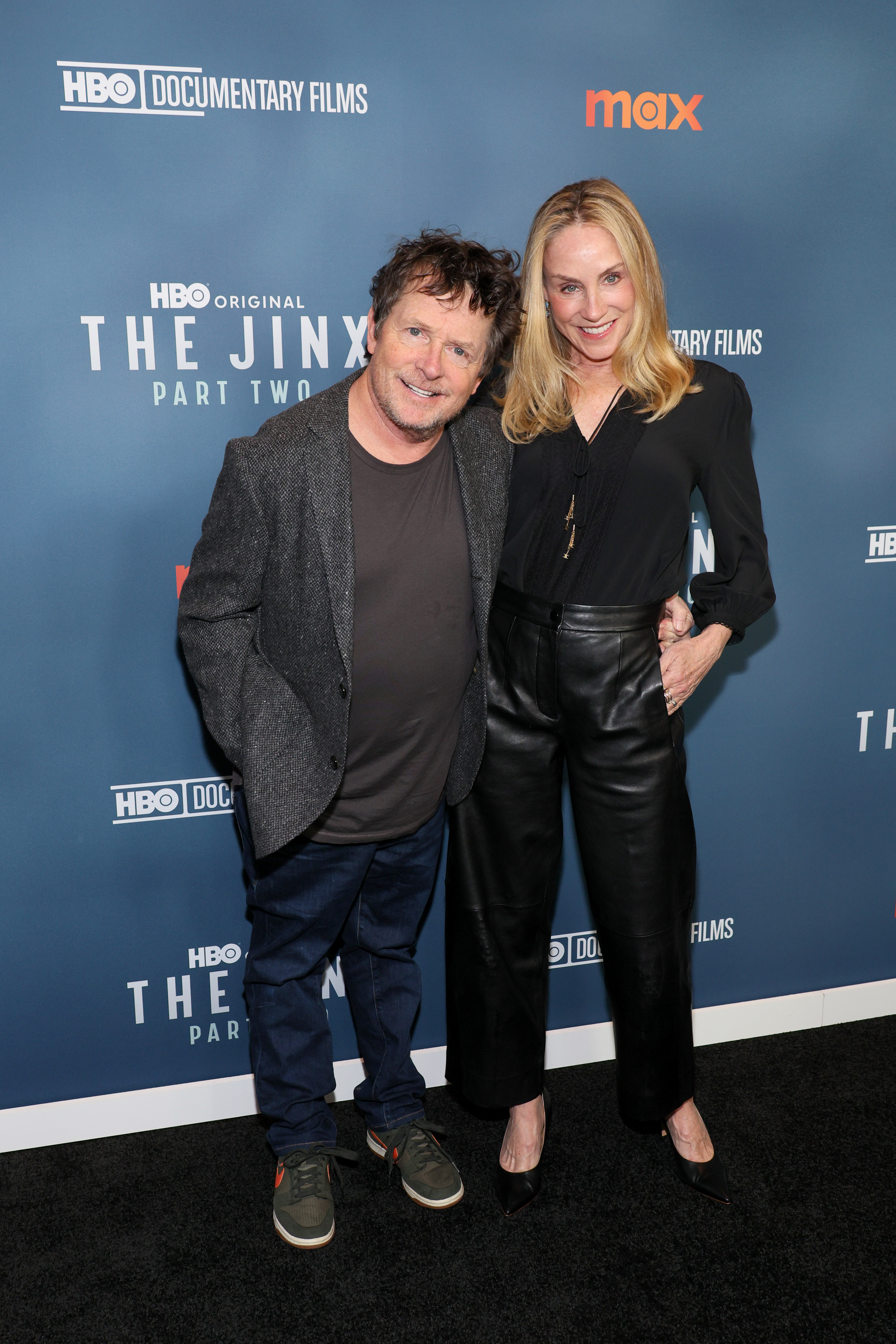 Michael J. Fox and the actress attend the New York premiere of "The Jinx - Part Two," 2024 | Source: Getty Images