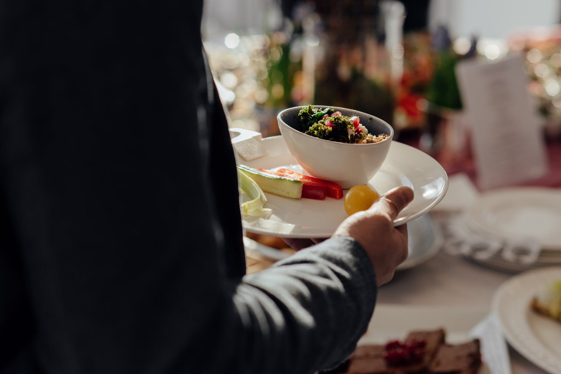 We sat down for dinner and celebrated Mr. Cobb's news. | Source: Pexels