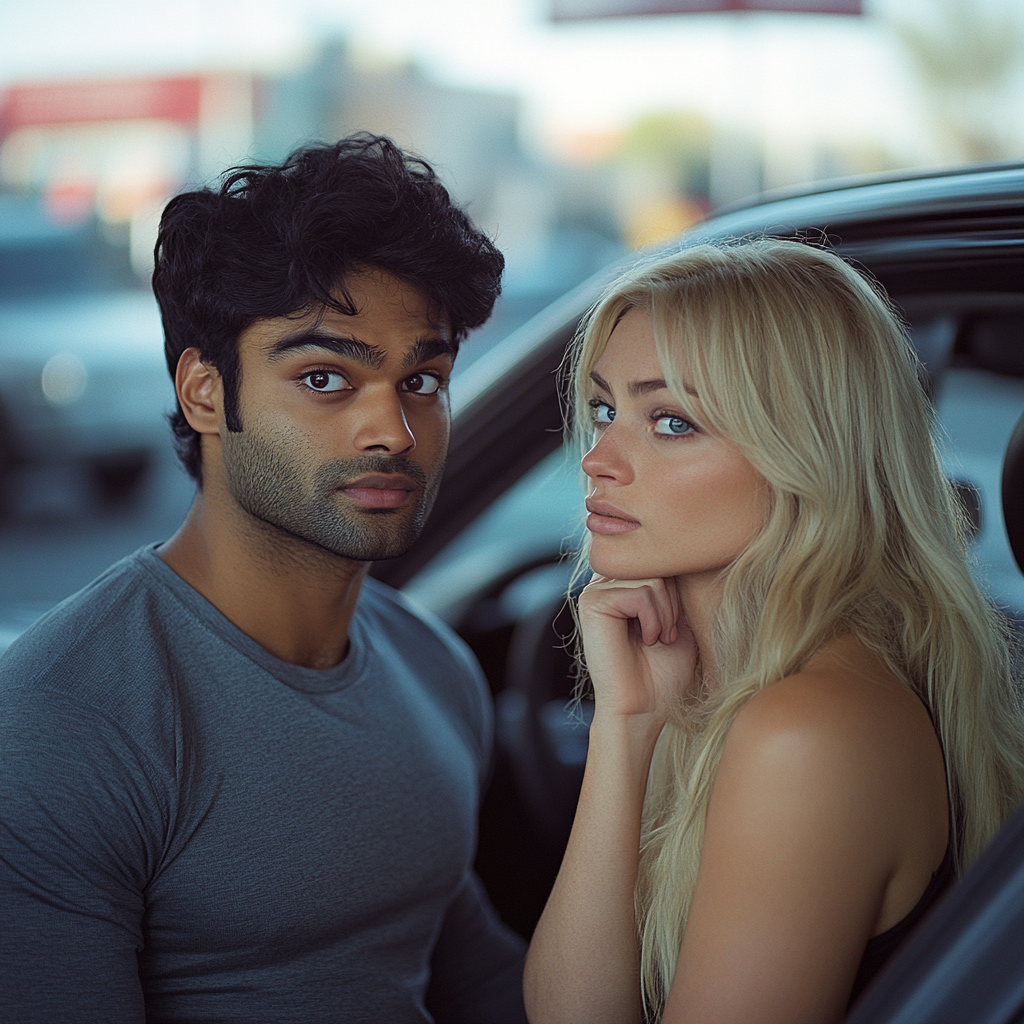 A man talking to a woman | Source: Midjourney