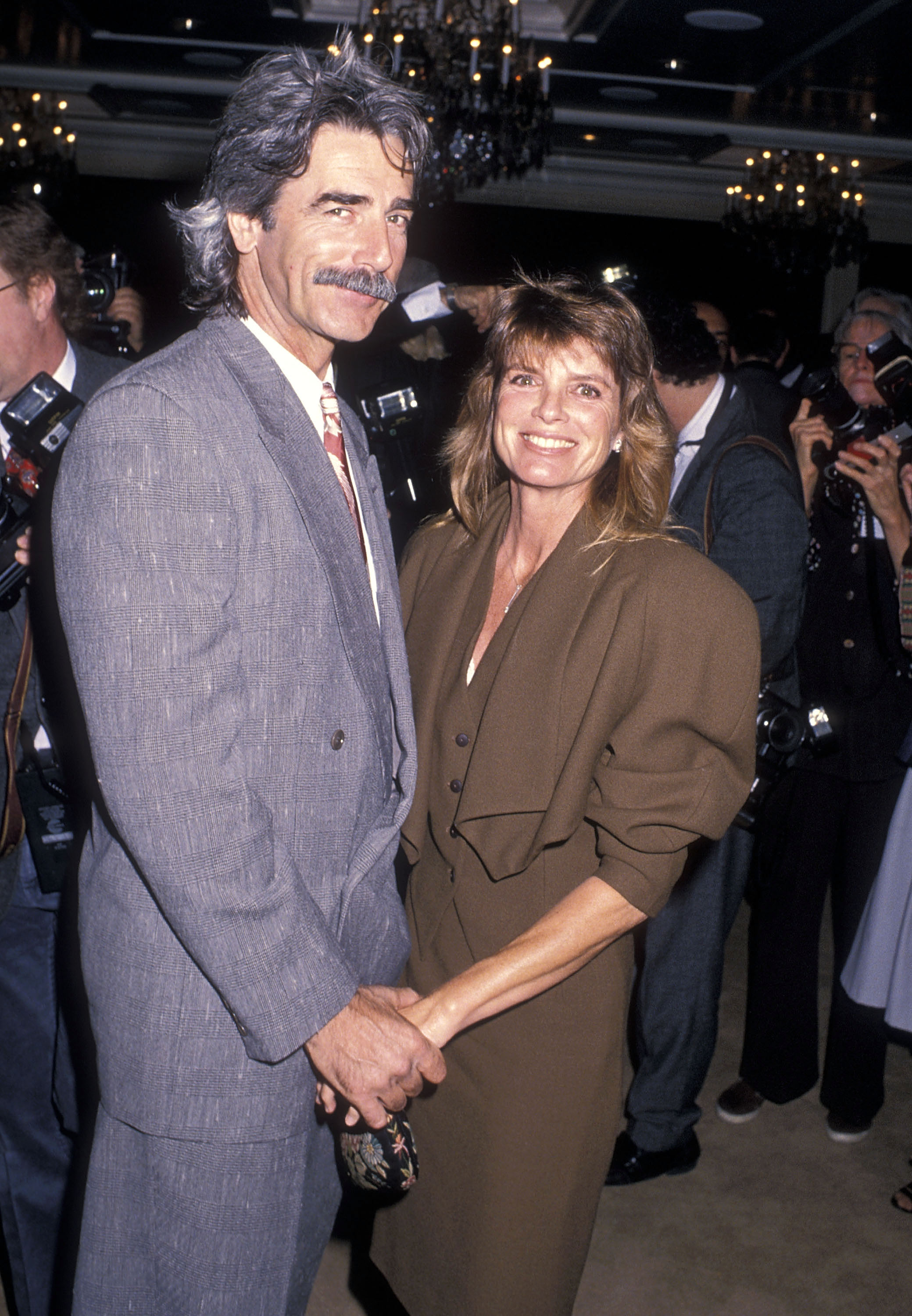 Sam Elliott and Katharine Ross at the Hollywood Women's Press Club's 48th Annual Golden Apple Awards on December 11, 1988, in Beverly Hills, California | Source: Getty Images