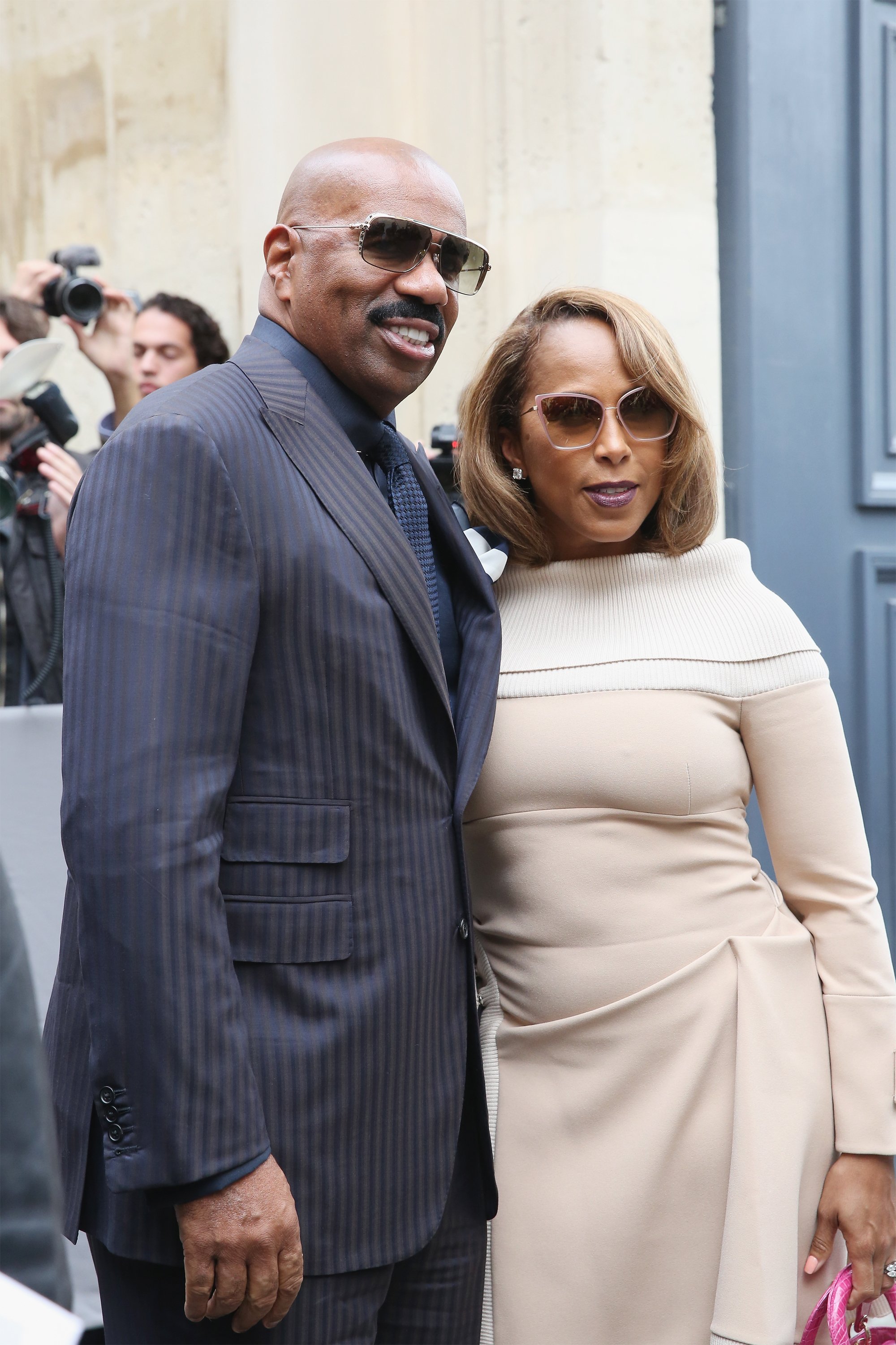 Steve & Marjorie Harvey during the Paris Fashion Week Womenswear Spring/Summer 2017 on Sept. 30, 2016 in Paris, France | Photo: Getty Images