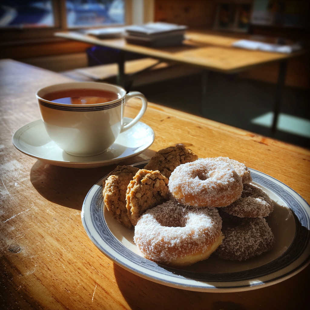 A cup of tea on a table | Source: Midjourney