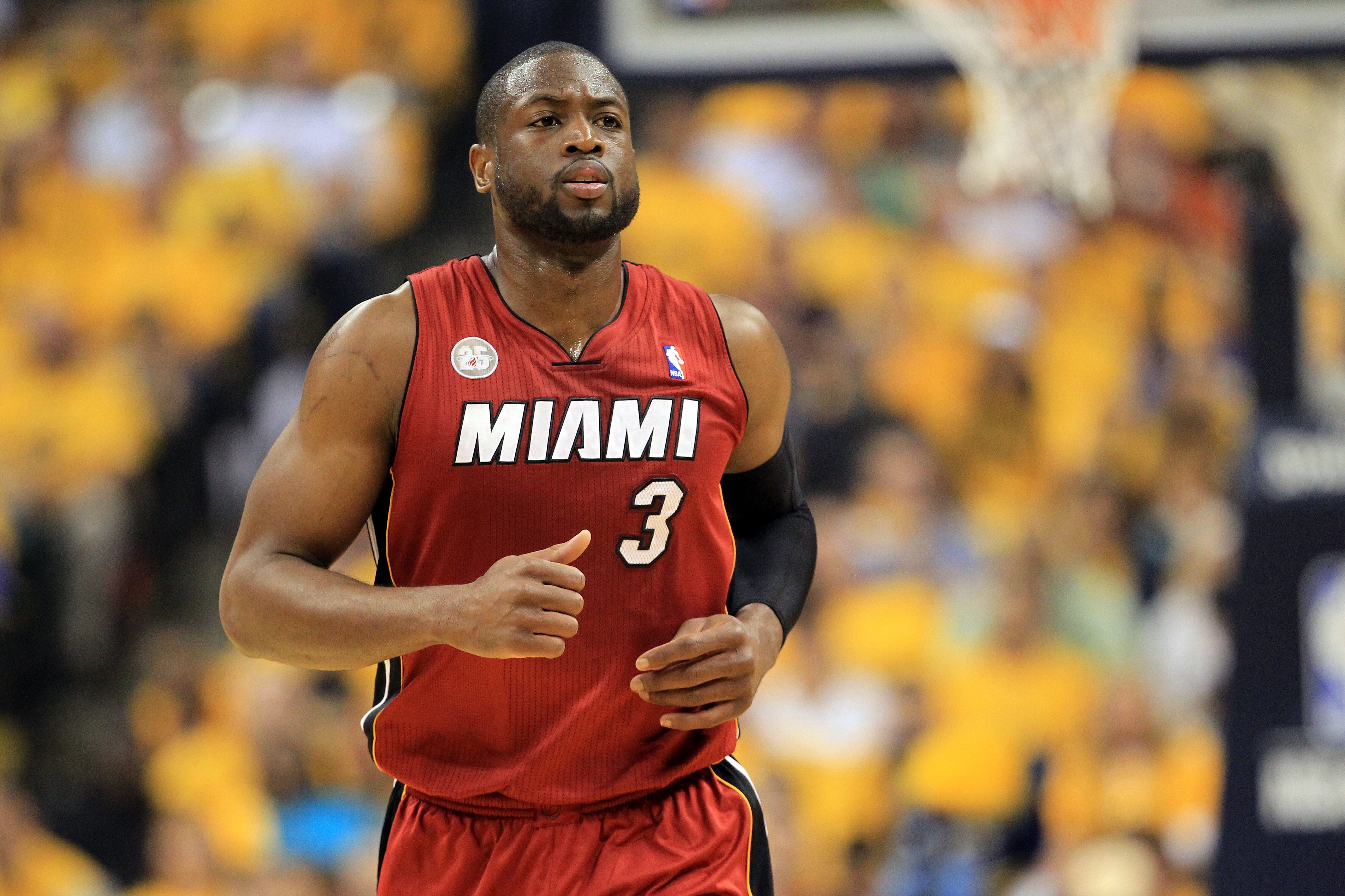 Dwyane Wade at a Miami Heat game | Source: Getty Images/GlobalImagesUkraine