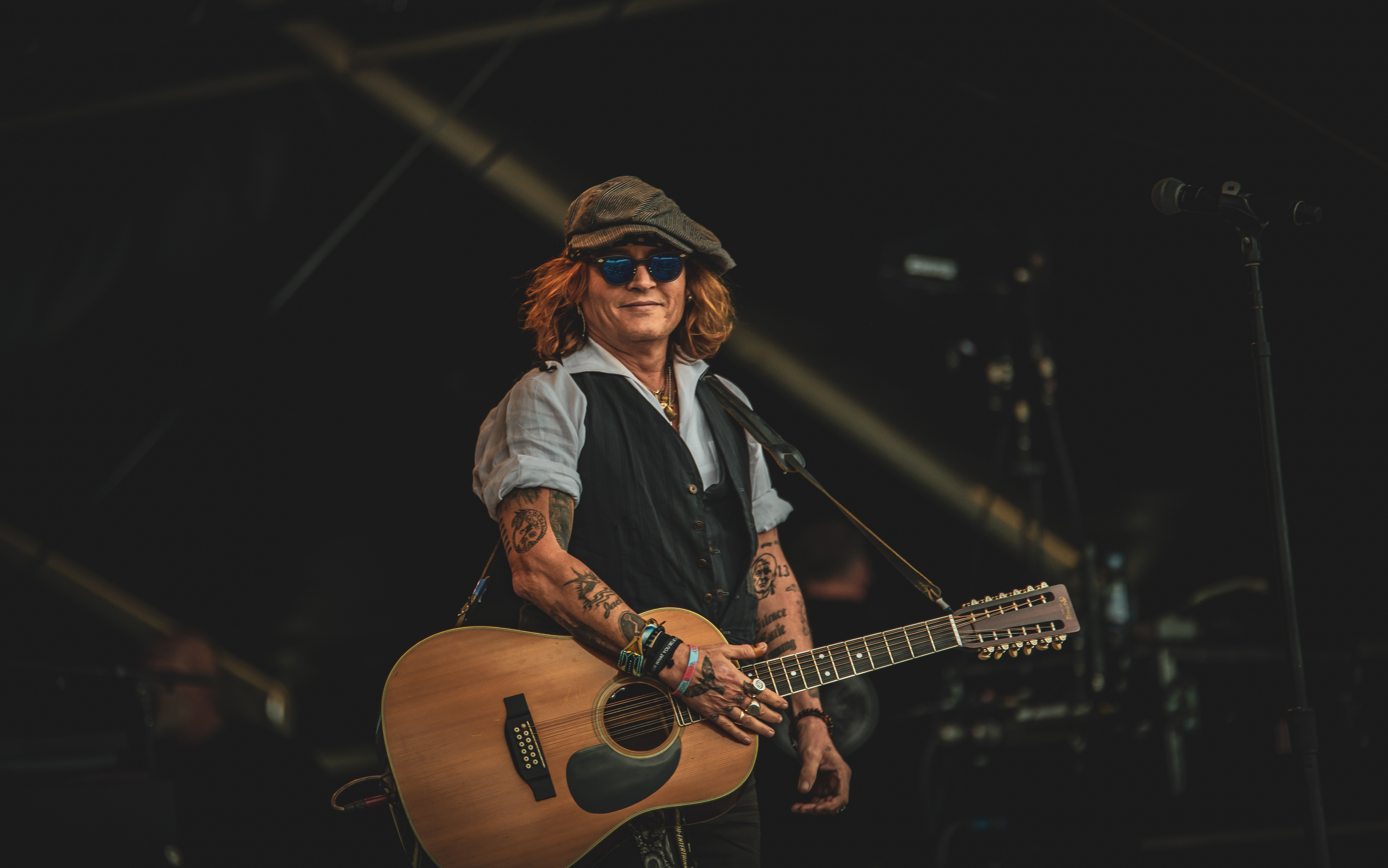 Johnny Depp performing in Helsinki, Finland on June 19, 2022 | Source: Getty Images
