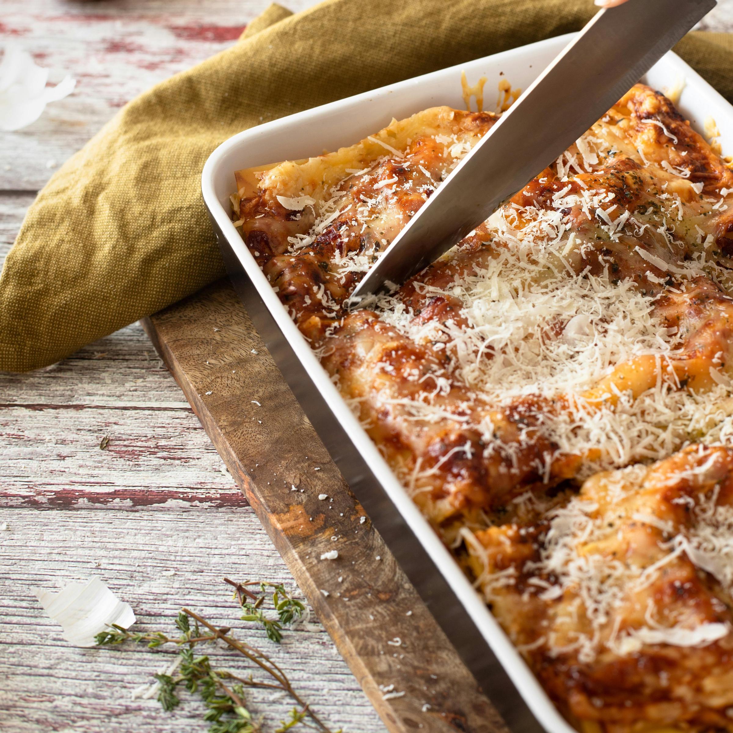 A lasagne dish in preparation | Source: Pexels