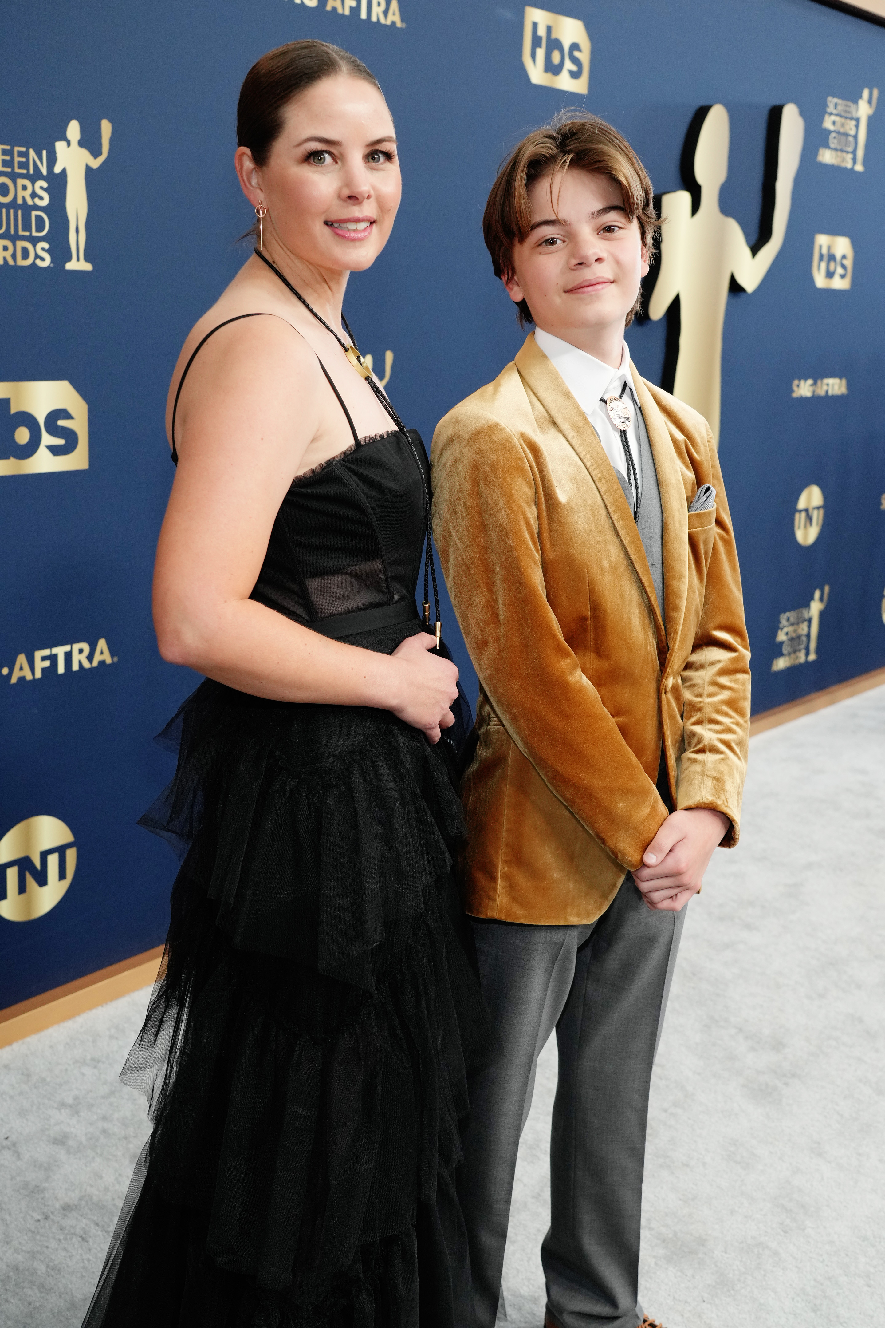 Kristy Phillips and Brecken Merrill at the 28th Screen Actors Guild Awards at Barker Hangar on February 27, 2022, in Santa Monica, California. | Source: Getty Images