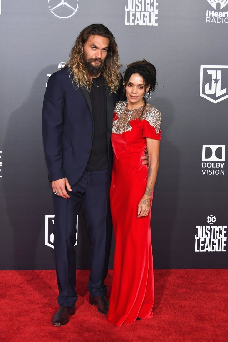 Actor, Jason Momoa with his wife, actress Lisa Bonet on the red carpet | Photo: Getty images